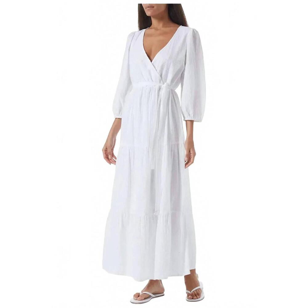NEW MELISSA ODABASH libby maxi sundress in white
